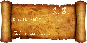 Kis Baldó névjegykártya