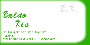 baldo kis business card